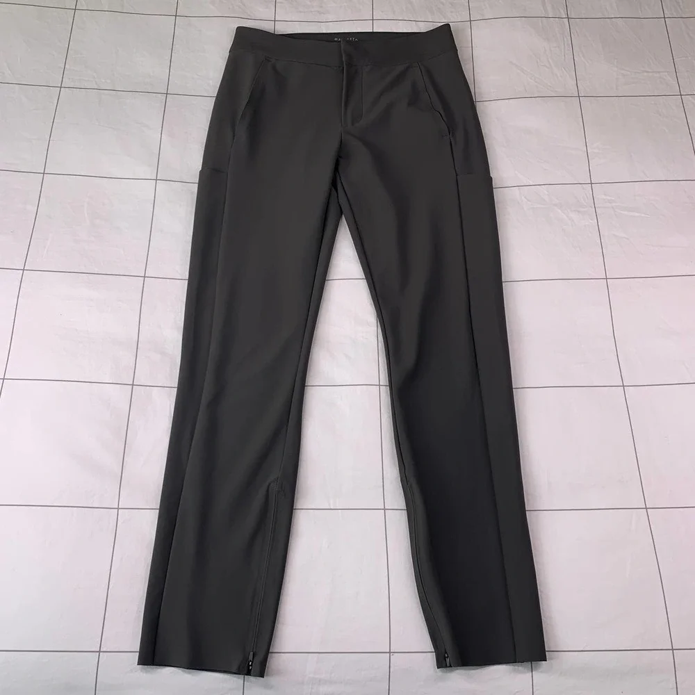 ✨[Athleta] Gray Stellar Trouser Ankle Zipper Size 4 Style 351310 - Picture 2 of 10